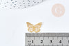 Pendentif papillon filigrane acier 201 inoxydable doré 18mm, pendentif sans nickel acier, x1 G8725