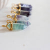 Pendentif pointe fluorite violette verte,pendentif bijoux, pendentif pierre, création bijoux,fluorite naturelle,40mm, x1 G5656