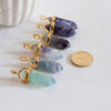 Pendentif pointe fluorite violette verte,pendentif bijoux, pendentif pierre, création bijoux,fluorite naturelle,40mm, x1 G5656