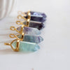 Pendentif pointe fluorite violette verte,pendentif bijoux, pendentif pierre, création bijoux,fluorite naturelle,40mm, x1 G5656