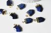 Pendentif pointe lapis lazulis bleu, pendentif , bijou pendentif pierre Lapis Lazulis naturel, pendentif bleu,19mm, x1 (G4874)