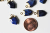 Pendentif pointe lapis lazulis bleu, pendentif , bijou pendentif pierre Lapis Lazulis naturel, pendentif bleu,19mm, x1 (G4874)