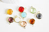 Pendentif rond doré cristal,fournitures créatives,pendentif cristal, pendentif doré,cristal coloré,création bijoux,14mm-G2024