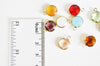 Pendentif rond doré cristal,fournitures créatives,pendentif cristal, pendentif doré,cristal coloré,création bijoux,14mm-G2024