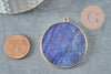 Pendentif rond lapis lazulis, naturel,pendentif rond,43mm, x1 G2511