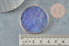 Pendentif rond lapis lazulis, naturel,pendentif rond,43mm, x1 G2511