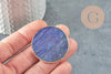 Pendentif rond lapis lazulis, naturel,pendentif rond,43mm, x1 G2511