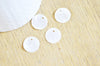 Pendentif rond nacre blanche, pendentif coquillage blanc, coquillage naturel,création bijoux, 20mm,lot 10-20-50,G3095