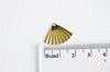 Pendentif triangle éventail plié laiton brut, apprêt doré, sans nickel, Pendentif doré,laiton brut,19mm, x5 G0115