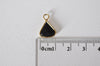 Pendentif triangle jade noir,creation bijou,pendentif bijoux, pendentif pierre naturelle,bracelet pierre, jade Naturel,16mm x1, G0953