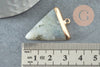 Pendentif triangle labradorite naturelle support fer doré 34mm,pendentif pierre naturelle pour création bijoux, x1 G5694