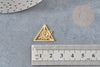 Pendentif triangle oeil protecteur acier 201 inoxydable dore 20mm, création bijoux talisman, x1, G4615