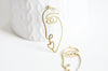 Pendentif visage laiton brut, fournitures pour bijoux, laiton brut,pendentif minimaliste ,bijoux moderne, x1,41x15mm,G3243