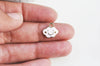 Pendentifs doré nuage émail rose zamac doré, pendentif temps meteo,10mm, X1,X5 G3361