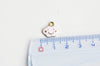 Pendentifs doré nuage émail rose zamac doré, pendentif temps meteo,10mm, X1,X5 G3361