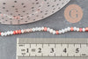 Perle Ronde verre facettée orange et beige brillante AB 3x2,5mm,création bijoux DIY, le fil de 43cm G7478