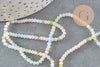 Perle abacus cristal pastel multicolore opaque, perles bijoux, perle abacus, perle cristal,Perles verre ,3x2.5mm,fil de 190 perles G7217