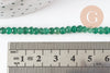 Perle abacus jade naturel teinté vert clair 4x2mm, perle facette pierre naturelle, x1 Fil de 35cm, G3070