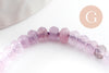 Perle abacus jade rose clair,pierre naturelle,perle facette,jade,4x2mm,fil de 35 cm, X1 G3069