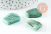 Perle amazonite turquoise naturel brute roulée,pierre naturelle, litotherapie, Chips amazonite, 18-25mm, X2 G3670