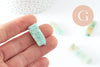 Perle amazonite turquoise naturel rectangle,pierre naturelle, litotherapie, Chips amazonite,17~53mm, X2 G5194