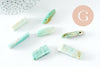 Perle amazonite turquoise naturel rectangle,pierre naturelle, litotherapie, Chips amazonite,17~53mm, X2 G5194