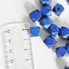 Perle bois bleu hexagonale,fournitures créatives, perles bois,création bijoux,perle hexagone,Perles géométriques,11mm, x 5- G6050