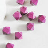 Perle bois rose fuchsia hexagonale, perles bois,création bijoux,Perles géométriques,10mm, x 5 G0009