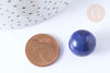 Perle boule lapis lazuli naturel 16mm, lapis naturel roulé, séance lithothérapie, X1 G7896