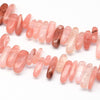 Perle cherry quartz, fournitures créatives,perle pierre,quartz Naturel, pierre précieuse,pierre naturelle,13-22mm,le fil de 60 perles-G1222