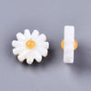 Perle fleur marguerite nacre naturelle, perle fleur,nacre naturelle,coquillage blanc,création bijoux,10mm, x1 G4218