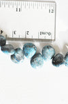 Perle goutte agate bleu facetté, agate naturel,perle jade,perle pierre précieuse, 12mm, 5 pierres G2044