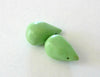 Perle goutte howlite naturelle verte 25mm,création bijoux pierre x5 G0779