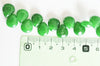 Perle goutte jadeite vert facetté 12mm,perle pierre création bijoux x 5 G3810