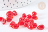 Perle goutte verre rouge foncé 9mm, perle cristal , x10 G7563