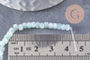 Perle heishi nacre naturelle bleu turquoise pastel 3x4mm,tube coquillage coloré, x1 fil de 20 cm (G4774)