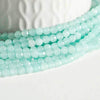 INDISPONIBLE-Perle jade naturel facetté bleu turquoise 4mm,crétion bijoux pierre, le fil de 35cm-G668