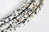 Perle jaspe dalmatien naturel 13.5mm, pierre naturelle, le fil de 39cm-G1925