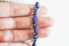 Perle lapis lazuli chips pierre naturelle 2-6mm, perles pierre en lapis lazuli naturel, fil de 78cm, x1 G5188