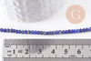 Perle lapis lazuli ronde facett,bijou pierre naturelle,lapis lazuli naturel, perle pierre,3x2mm,le fil de 39cm (G3558)