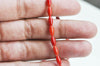 Perle ovale bambou de mer naturel imitation corail rouge 8x4mm, perle grain de riz x1 fil de 40cm- G3522