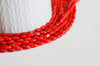 Perle ovale corail rouge,perles corail ,grain de riz,corail rouge,corail naturel, fil 40cm, x1, G0993