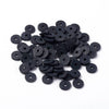 Perle polymère noir,fabrication bijoux, Perles plastique, perle heishi,perle disque, fourniture créative,6mm,le fil de 320 perles-G1983