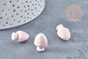 Perle porcelaine rose clair pomme de pin 19mm,perle céramique, céramique blanche, x10 G8693