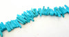 Perle rectangulaire howlite turquoise, howlite naturelle, perle turquoise, perle pierre, x10-G2029