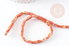 Perle regalite orange, perle rectangulaire,regalite,pierre naturelle,perles jaspe,perles pierre,fil 40cm, 12mm, x1 G1108