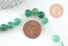 Perle ronde aventurine naturelle 8mm, x1 fil de 39.6cm, 8mm, x1 G1826