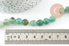 Perle ronde aventurine naturelle 8mm, x1 fil de 39.6cm, 8mm, x1 G1826