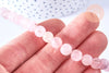 Perle ronde quartz rose 8mm,quartz rose naturel,perle quartz,perle pierre,pierre précieuse ,4mm,le fil de 38cm, X1 G6719