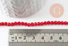 Perle ronde verre facettée rouge 4mm,perles en verre création bijoux DIY,4mm, fil de 36 cm x1 G7099